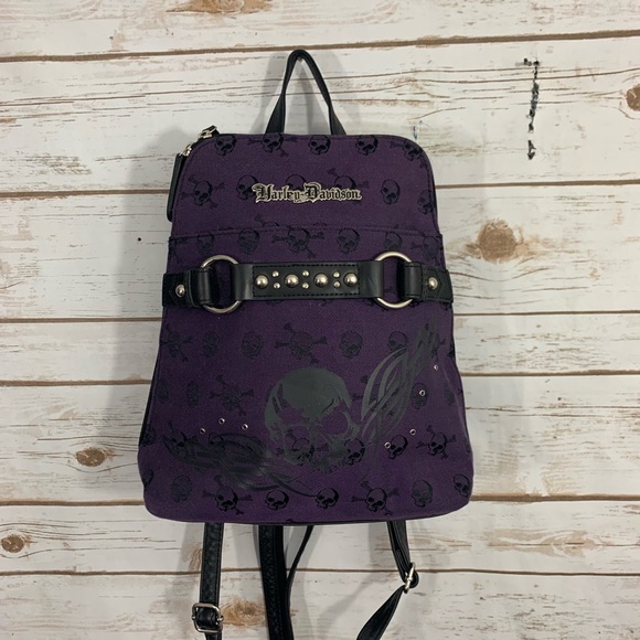 harley davidson skull backpack